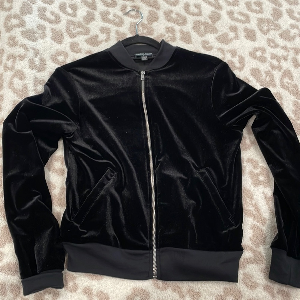 Women’s American apparel XS black velvet jacket